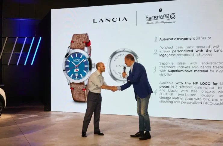 Luca Napolitano CEO Lancia - Mario Peserico Managing director Eberhard Co