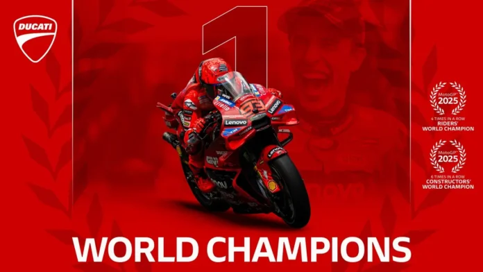 Marc Márquez et Ducati champions du MotoGP 2025