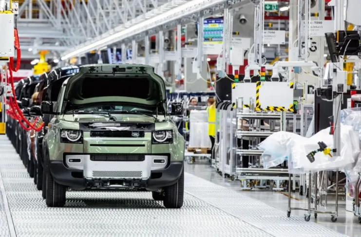 Usine Jaguar Land Rover à l'arrêt