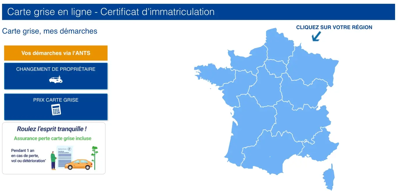 Faire sa carte grise en ligne - démarches selon le cas