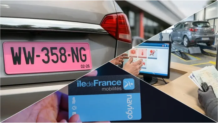 Contrôle technique renforcé, nouvelles plaques roses et hausse du Navigo en France 2026