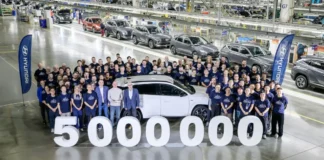 Le cinq millionième véhicule Hyundai vient de sortir des chaînes de production de l'usine Hyundai de Nošovice