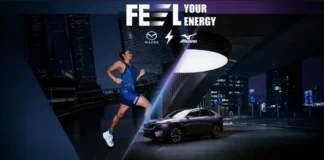 Mazda s’associe à Mizuno pour lancer le CX-6e à Paris, du 9 au 11 avril Mazda CX-6e - lancement à Paris avec Mizuno