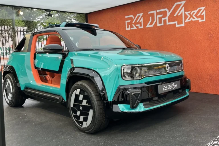Renault 4 JP4x4 Concept : la voiture de plage électrique aperçue de près à Roland-Garros Renault 4 JP4x4 Concept - Roland Garros