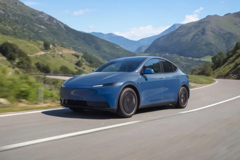 Tesla ajoute une couleur inédite au Model Y : seule la version la moins chère y a droit Tesla Model Y bleu cotier