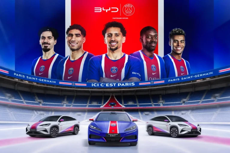 BYD devient partenaire automobile officiel du PSG jusqu’en 2029 : le constructeur chinois s’offre une vitrine mondiale BYD - PSG