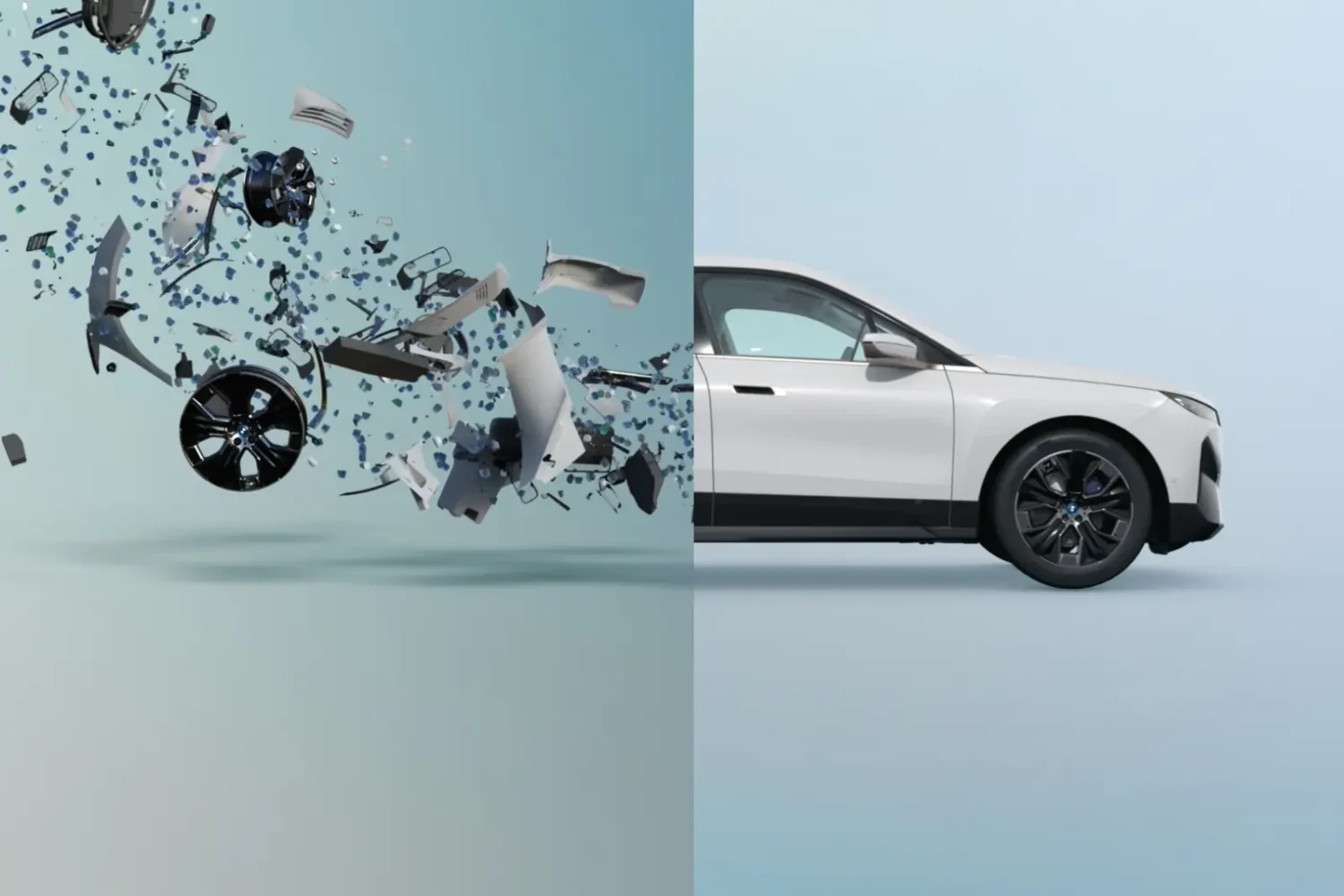 BMW fabrique 100 000 pièces de série avec l’acier d’anciennes voitures et fait passer son taux de 6 à 51 % Projet car2car BMW