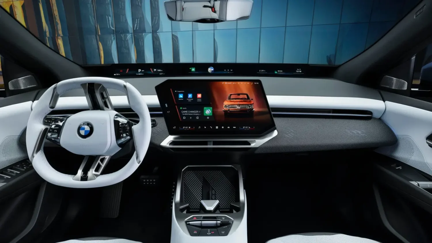intérieur de la BMW iX3 avec le Panoramic iDrive