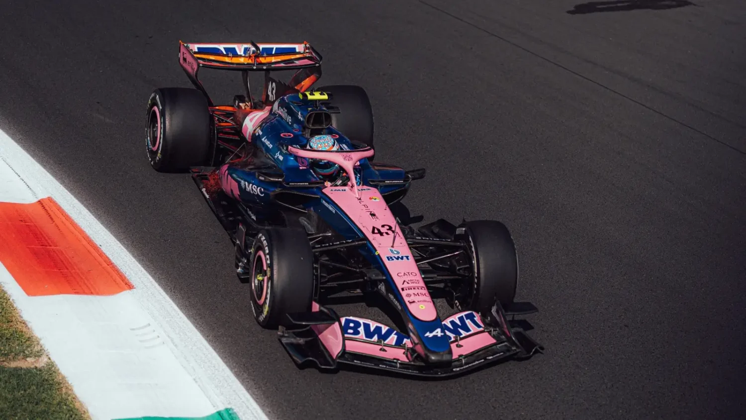 Alpine de Pierre Gasly en piste à Monza lors des qualifications