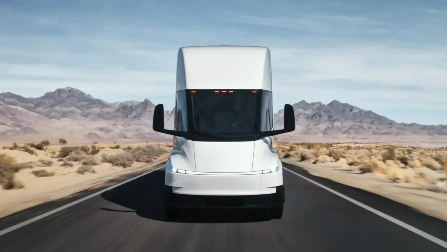 Face avant du Tesla Semi européen