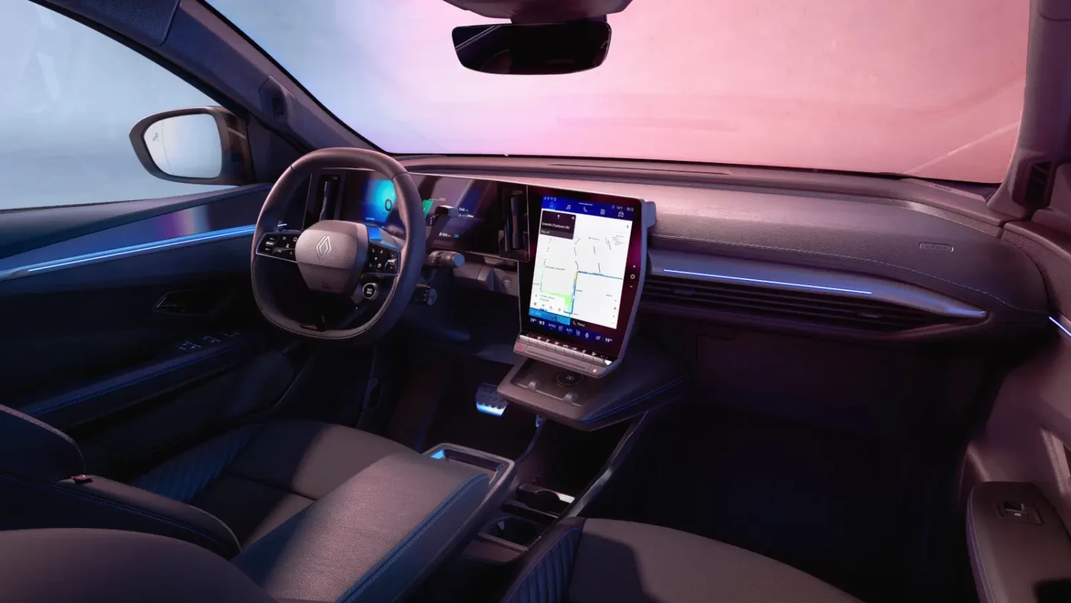 Habitacle du Renault Scénic E-Tech electric 2026 avec système openR link
